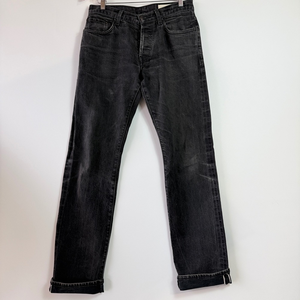 Imogene + Willie Barton Slim‎ Mens 30 Black Excellent Selvedge Denim Jeans USA